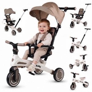 Vaikiškas triratukas Tiny Bike 5-in-1 (Smėlio)
